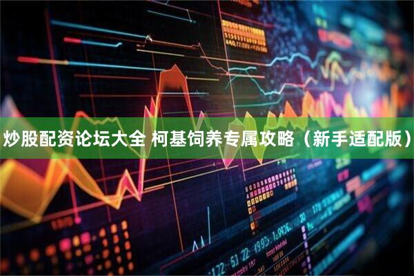 炒股配资论坛大全 柯基饲养专属攻略（新手适配版）